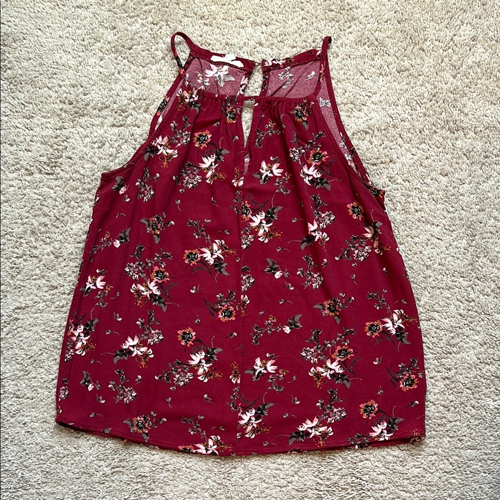 Maurices Red Cut Out Tank Top
